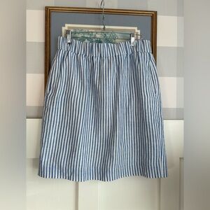 J. Crew Cotton Blue and White Skirt Size Medium